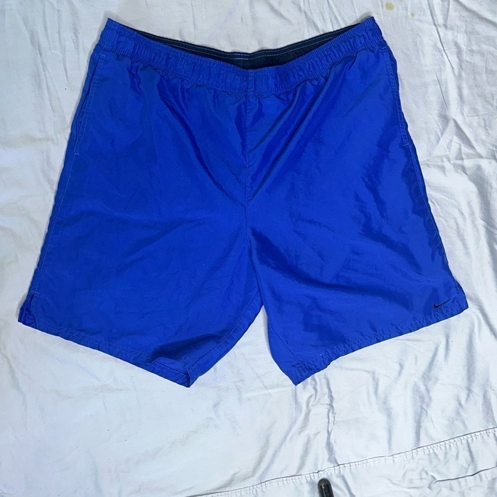 NIKE Mens Blue Swim Trunks Size Medium